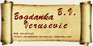 Bogdanka Verušević vizit kartica